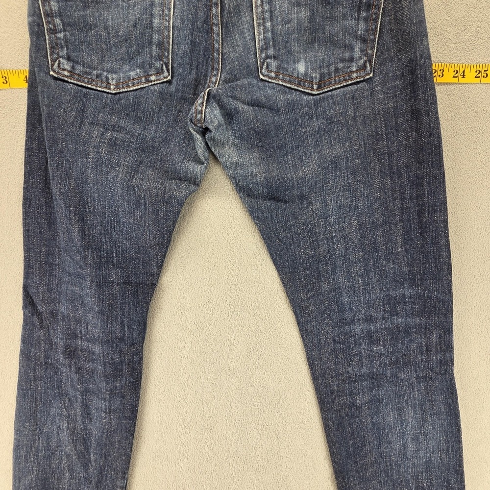 Naked & Famous Jeans Mens 30x30 Blue Selvedge Super Skinny Guy Stretch Whiskers - Picture 16 of 16